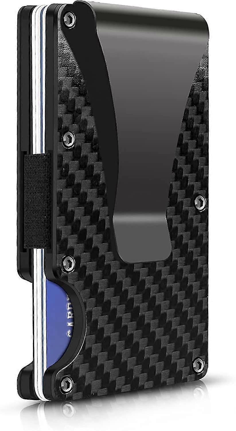Carbon Fiber Minimalist Wallet Compatible With Men - Blocking Credit Card Holder Mblack1pcs Italy