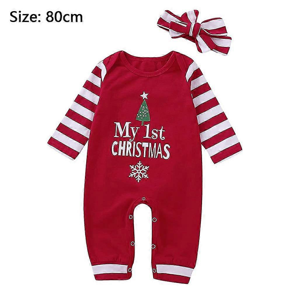 Newborn Baby Girls Boys Christmas Clothes Outfits My First Christmas Romper Infant Toddler Christmas Clothes Set Offerta settimanale
