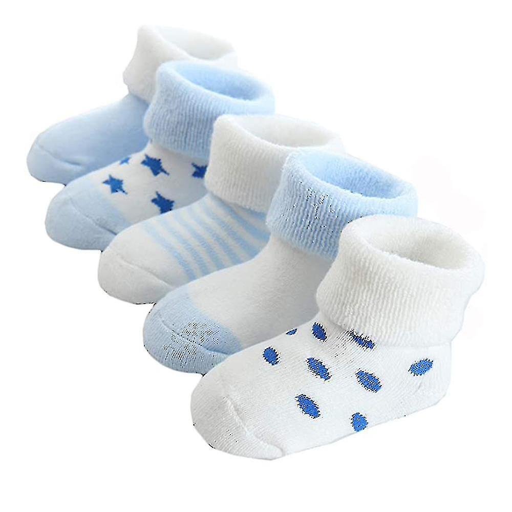 5 Pairs New Warm Baby Terry Socks Baby Socks Cartoon Baby Socks Cotton Newborn Children's Socks Latest stili
