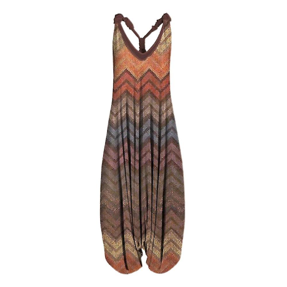 Donna Boho Dungarees Tuta Hippie Baggy Jumpsuit Loose Casual Romper Playsuit Offerta Anniversario