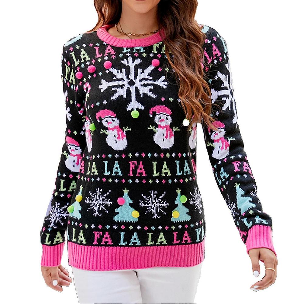 Christmas Sweaters Comfortable Crew Neck Long Sleeve Christmas Sweaters Casual Christmas Sweatshirt for Women A1041 Little Snowman Christmas Sweater M Discount Store per i nuovi prodotti