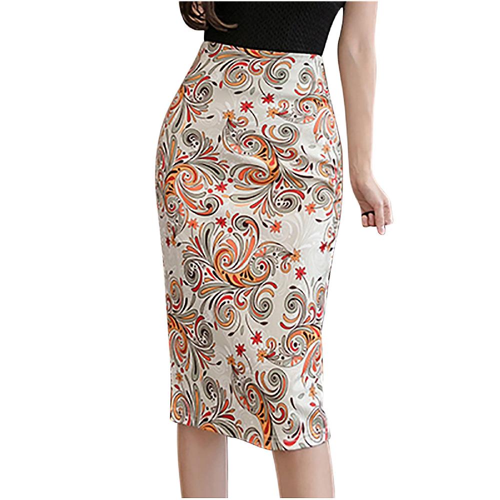 Spring Skirts For Women 2023 Women'S Fashion Half-Length Skirt Printed Step Package Hip Short Skirt Promozione