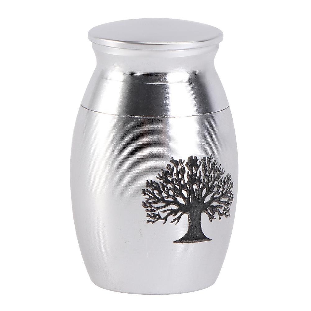1Pc Pet Cinerary Casket Stainless Steel Pet Urn Classic Pet Ash Urn Can Super sconto