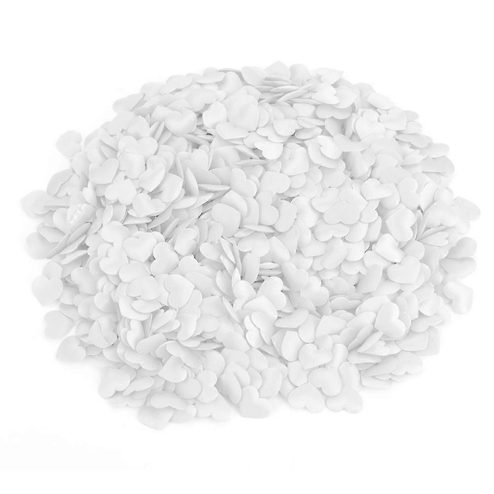 1000Pcs Polyester Heart Shaped Flower Petals Romantic Wedding Decorations(white) Qualità