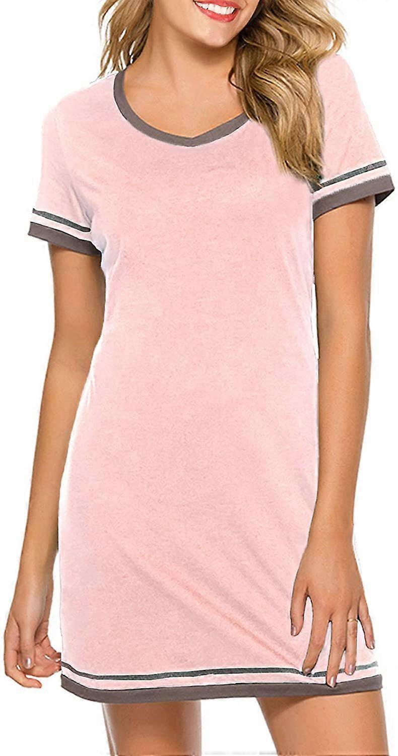 Women's Sleepshirt NightGowns for Womens Short Sleeve Sleepwear Shirts Nighties Soft Cotton Sleep Shirts XL Offerte esclusive