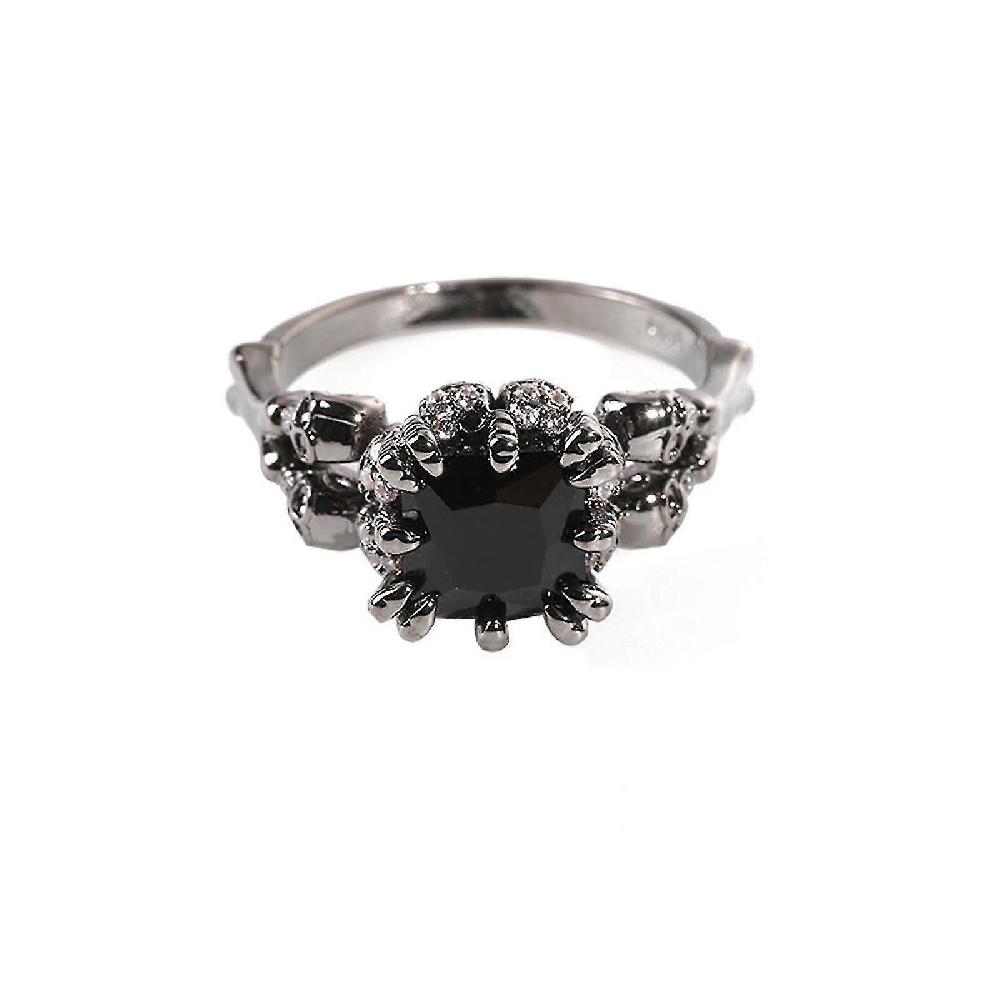 Retro Vintage Rings Halloween Gold Skull Shaped Crystal Ring Women Men Fashion Carving Bridal Jewelry Gift Acquista Ora