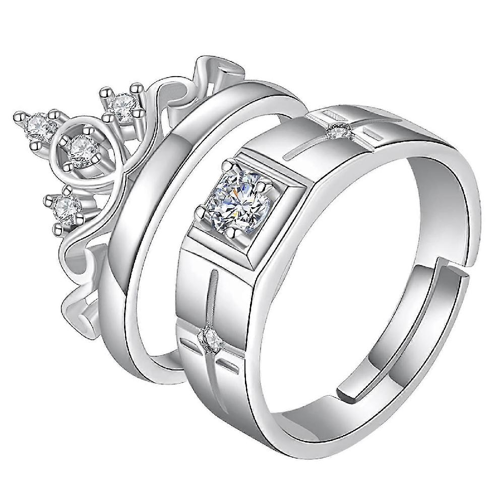 Valentine's Day Fashion Couple Ring Jewelry Men's Steel Titaium Ring Women Gemstone Rings Fino Al -60%