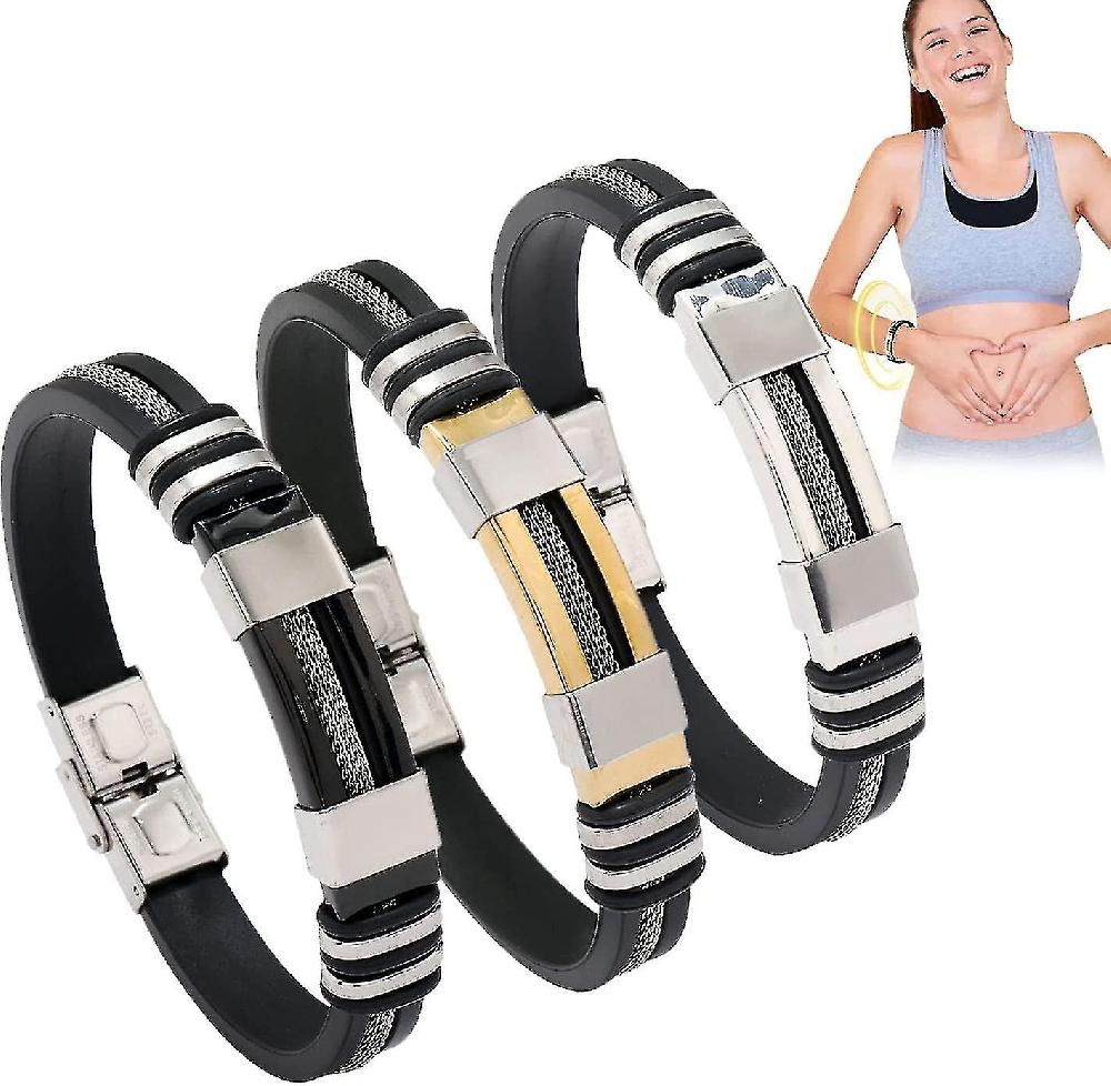 3pcs Oveallgo Ion Titan Vitality Boost Wristband oveallgo Apus Ion Therapeutic Lympunclog Titanium Wristband Titanium Detox Lymph Unclog Magnetic Bra Bestseller