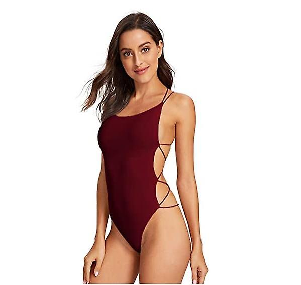 Body senza maniche da donna Scoop Neck Strappy Backless Bodysuit Solo un giorno rimasto