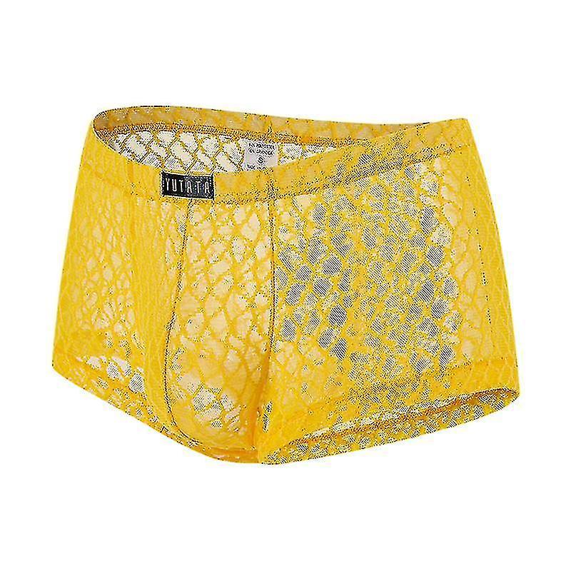 Mens Boxer Sexy Biancheria intima Uomo Pizzo Traspirante Boxershorts Mutande Uomo Solid Boxers Hombre Boxer Shorts Uomo mutandine