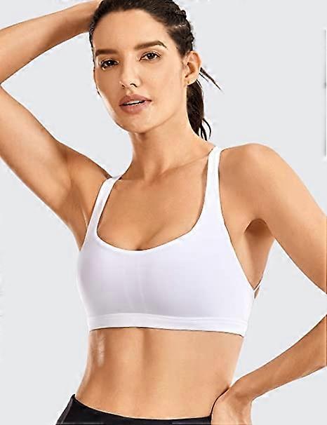Xianrenge Padded Strappy Sports Bras For Women Workout Clothes Active Wear Yoga Bra Tops White Offerta San Valentino