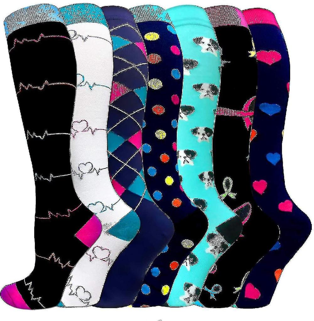 Socks Women Men 20-30mmhg Knee High Socks- For Running Nursing Hi Recof Bestseller
