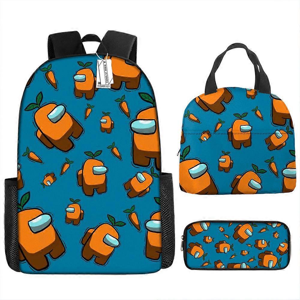 Cartoon Among Us Zaino Stampato Studente Della Scuola Primaria E Secondaria Schoolbag Lunch Bag Matita Borsa Set di Tre Pezzi 26 -HGDMV Prezzo basso