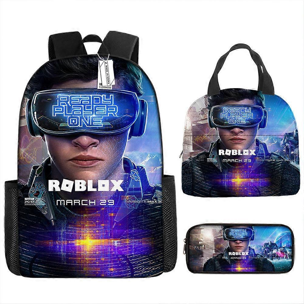 Nuovo Cartoon Night Wing Print Zaino Studenti Della Scuola Primaria E Secondaria Sacchetto Della Scuola Sacchetto Pranzo Sacchetto Matita Borsa Tre Pezzi Set 1 -HGDMV ACQUISTA ORA