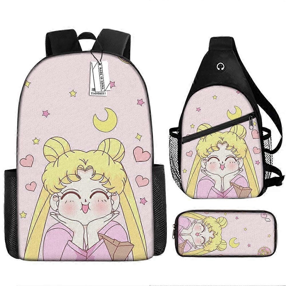 Sailor Moon Zaino Per Bambini Studenti Delle Scuole Primarie E Secondarie Casual Borsa A Tracolla Stampata A Tracolla A Zaino Stampato Di Grande Capacità 6 -HGDMV Solo un giorno rimasto