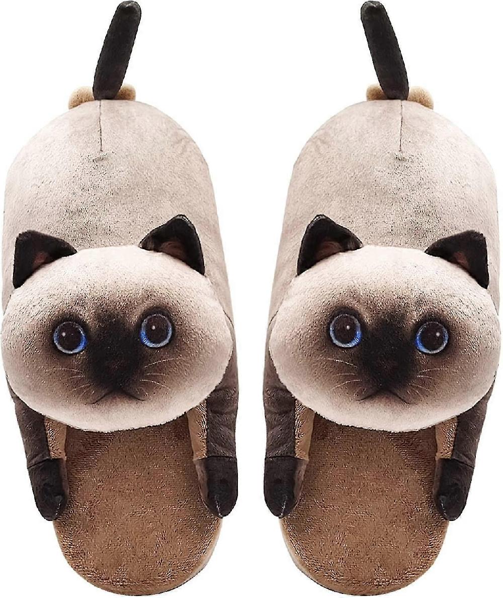 Cat Fuzzy Slippers For Women bed Fluffy Slippers Shoes cute Animal Indoor And Outdoor Slippers i Slippers soft Non-slip cat Acquista Ora