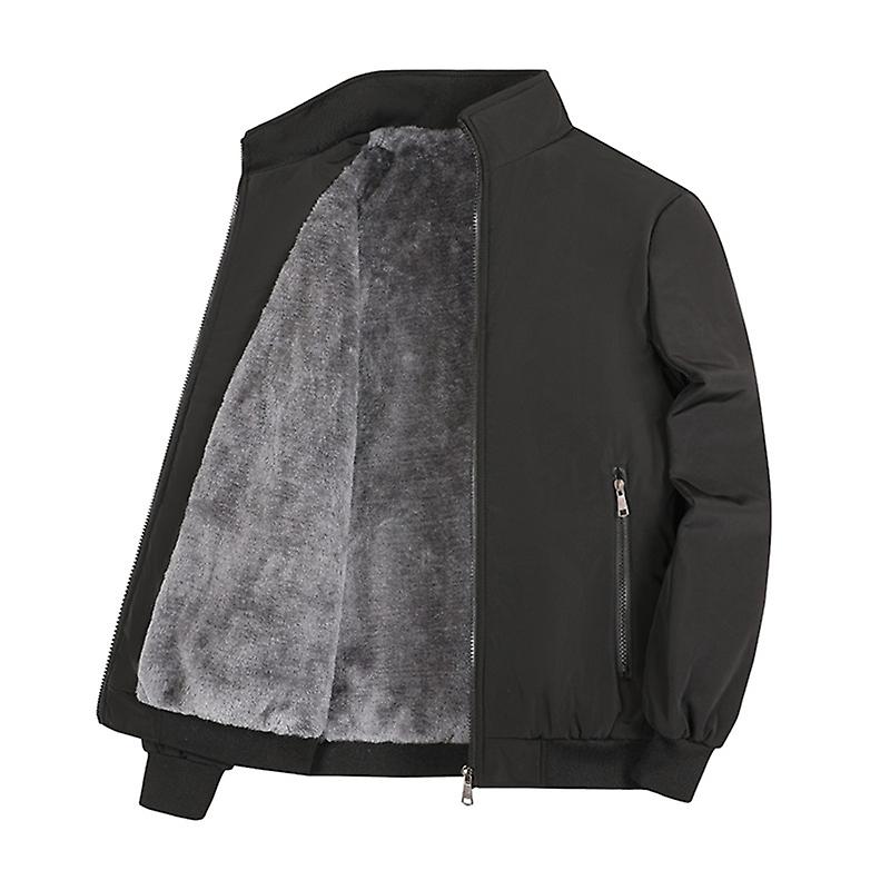 Winter coat with cotton padded warm stand-up collar coat zipper pocket Fino al 65% di sconto