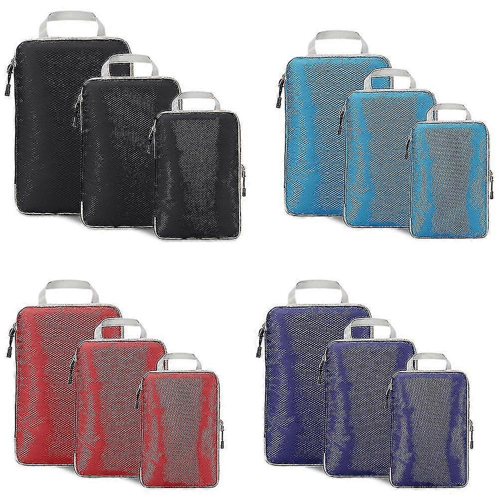 3 Set Ultralight Compression Packing Cubes Packing Organizer Prezzo Ridotto