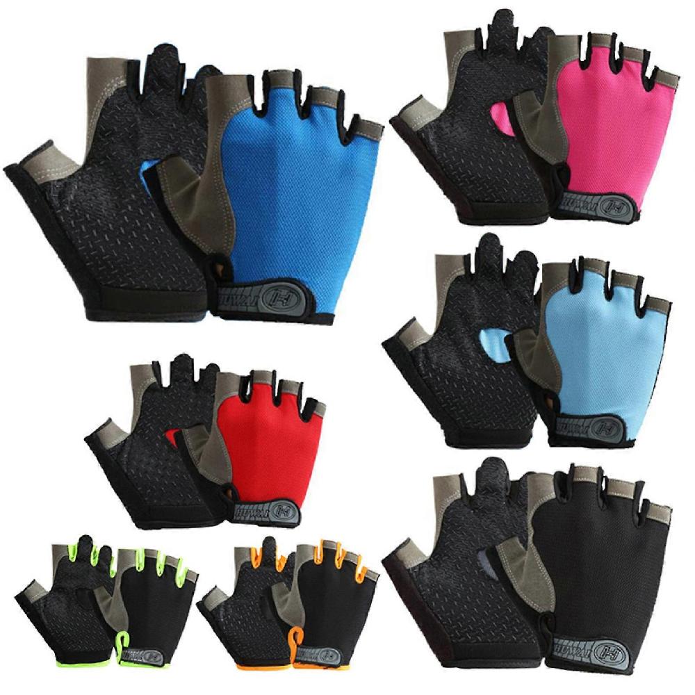 Half Finger Gloves Gym Fitness Anti-Slip Women Men Gel Pad Gloves Gym Cycling Fingerless Gloves Bicycle Accessories Offerta migliore