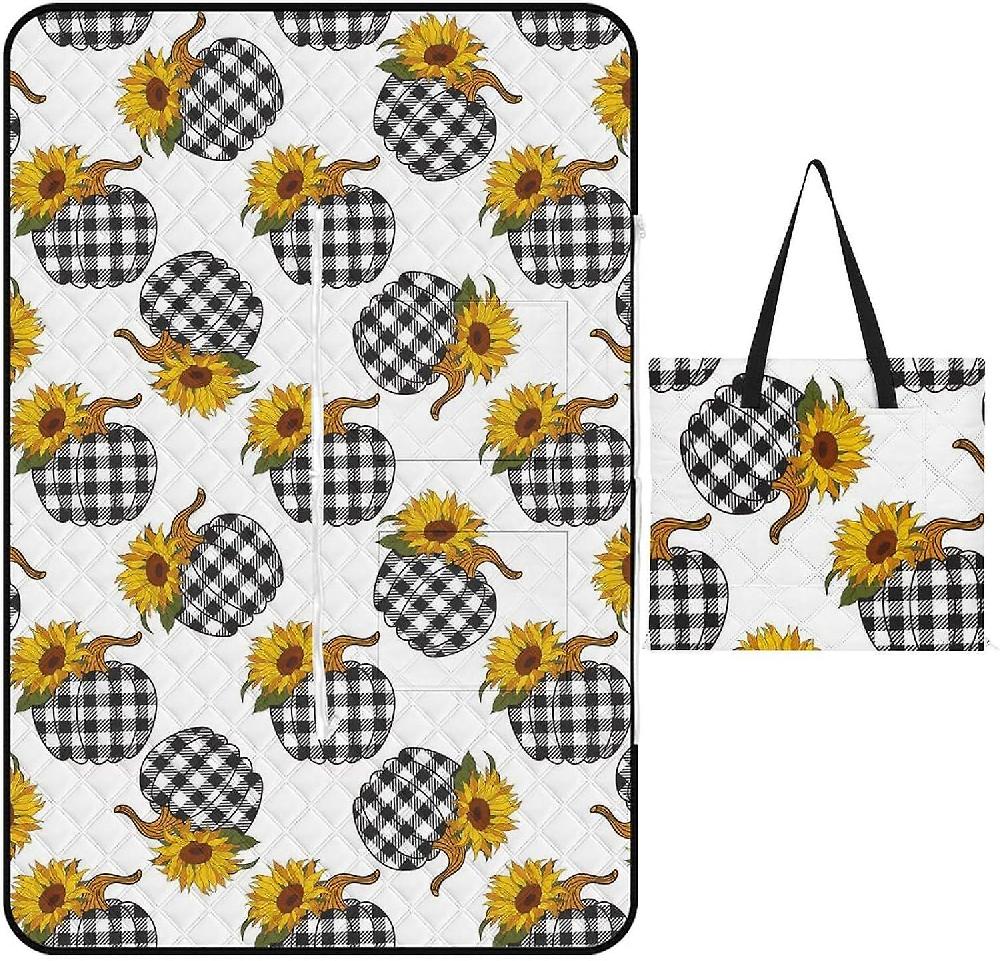 EDGFEWWOI682Leopard Skin Pattern Picnic Blanket Outdoor Camping Mat Foldable Portable Tote Bag 3-Layer Waterproof Backing for Outdoors Concerts Beach Affare Del Giorno