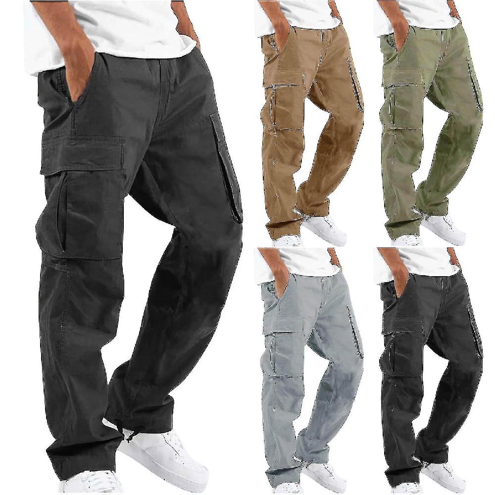 Cotton Linen Multi-pocket Casual Loose Baggy Long Cargo Pants Flash Sale
