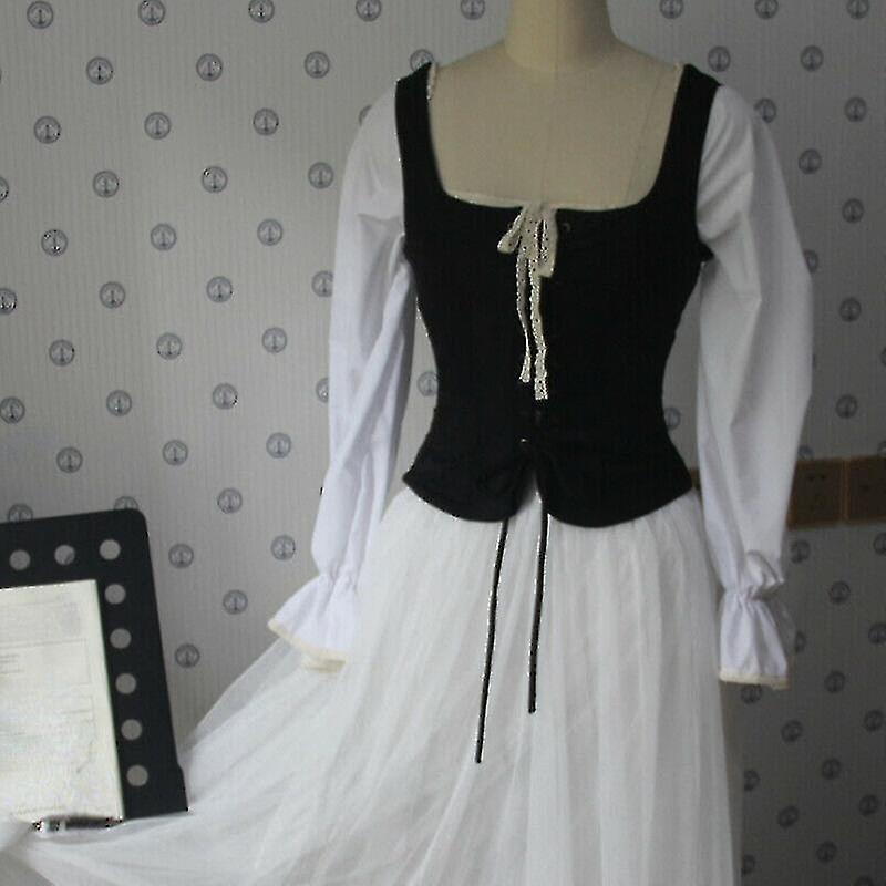 Women Faux Suede Waistcoat Medieval Retro Vest Tank Sleeveless Jacket Lace-upab ACQUISTA ORA