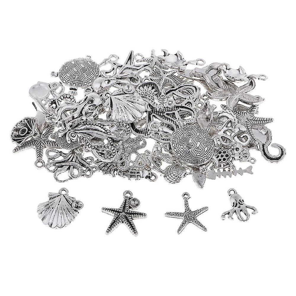 60pcs Tibetan Silver Alloy Ocean Series Charms Pendants For Jewelry Findings Discount Store per i nuovi prodotti