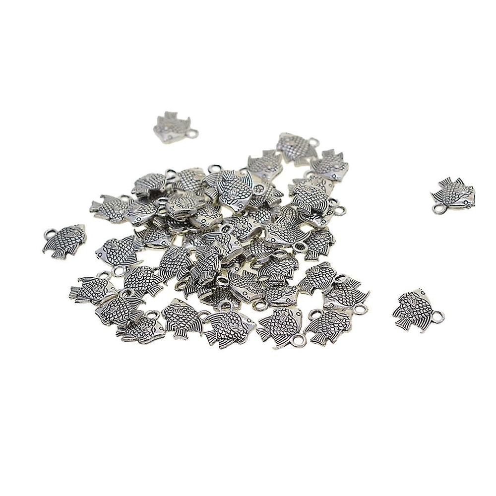 50pcs Tibetan Silver 3d Cute Sea Tropical Fish Charms Pendants Diy Jewelry Black Friday Prezzi
