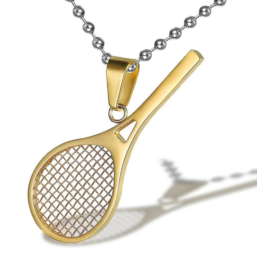 Personalità Fitness Pendente Titanium Steel Tennis Racket Pendente Collana Soddisfazione Garantita