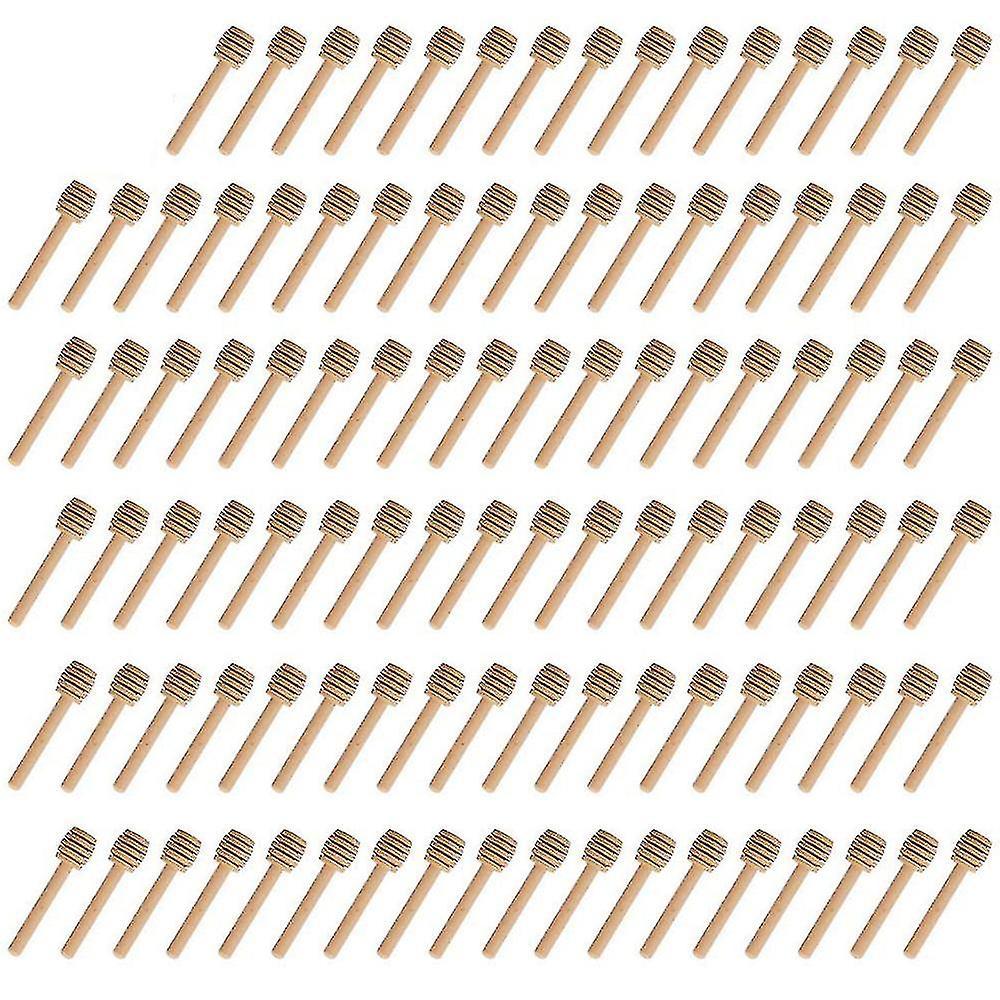Promozione autunnale bastoncini di miele da 100 pezzi bastoncini di miele di legno 7.6cm uso di mescolanza Shopping Online