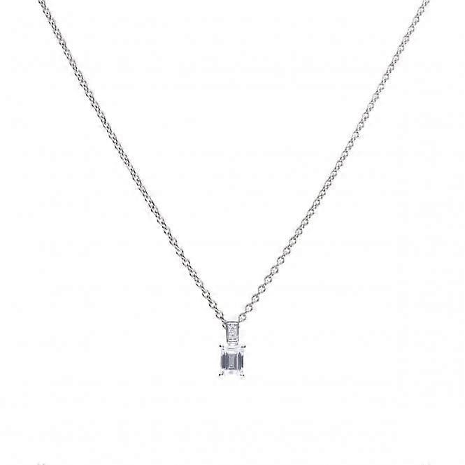 Emerald Round Cut Cubic Zirconia Pendant P4784
