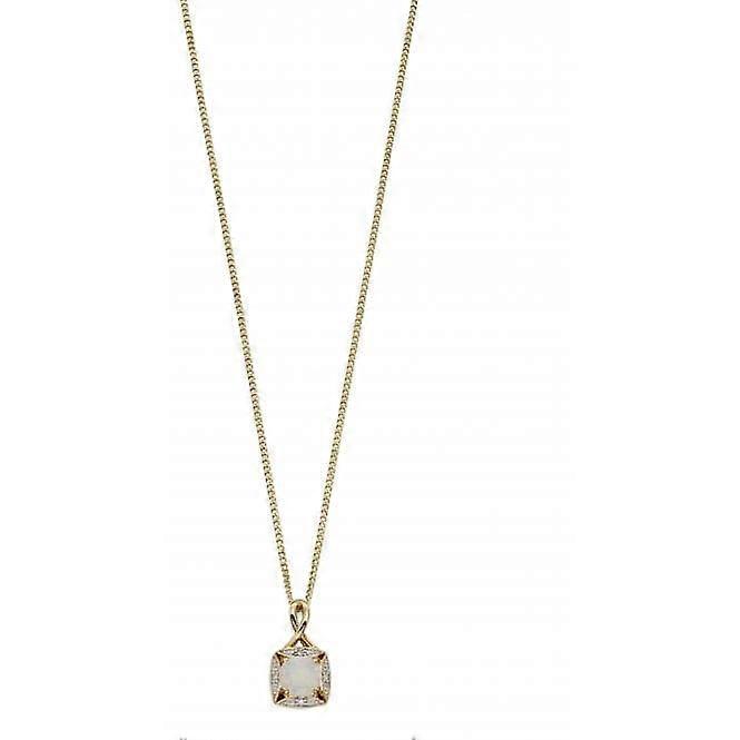 9ct Yellow Gold Opal & Diamond Twisted Bale Pendant GP2233W Shopping online
