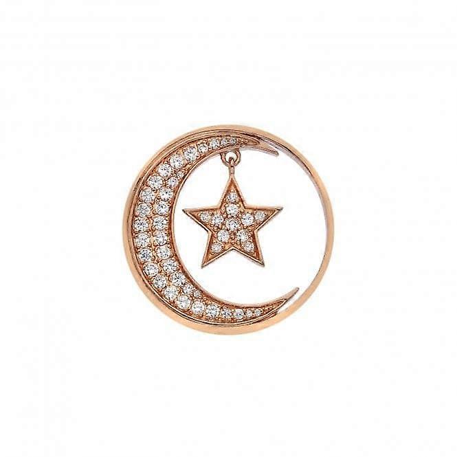 Sterling Silver Plate Notturno Drop Rose Gold Plate 33mm Coin EC523 Smaltimento dello stoccaggio