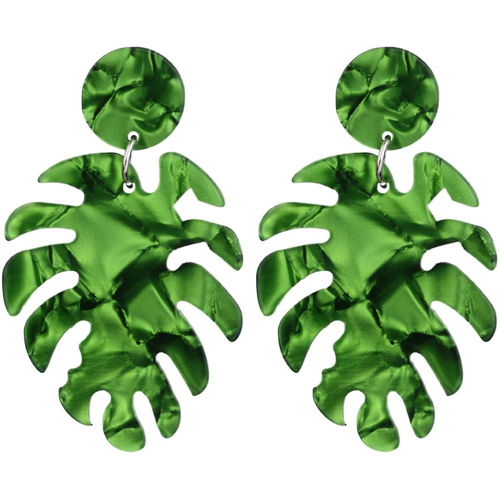1 Pair Monstera Leaves Earrings Womens Drop Earrings Girls Stud Earrings Fashionable Ear Jewelries Super Saving Price