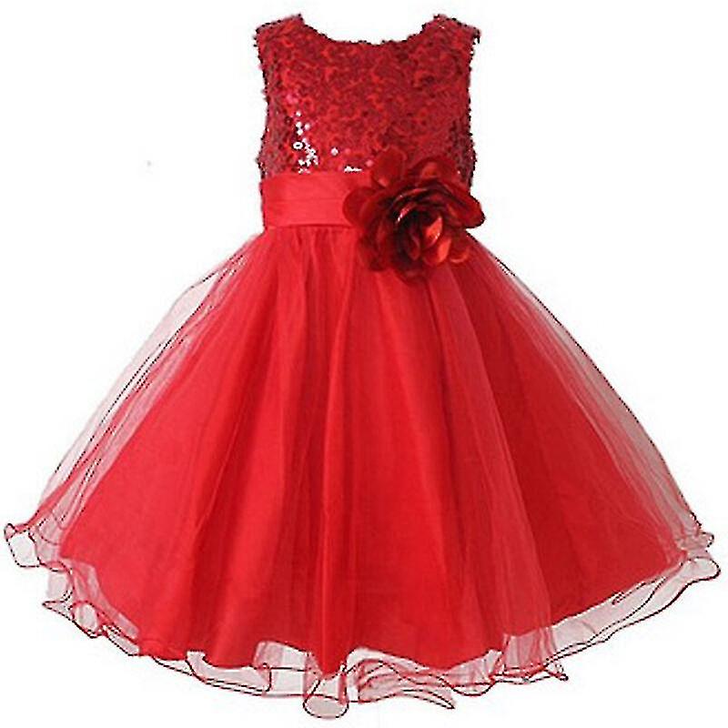 Bambini Ragazze Paillettes Principessa Vestito Senza Maniche Festa Tutu Abiti tutu Esporta salva