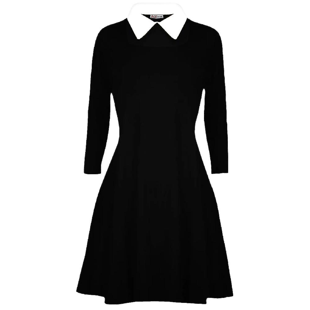 Ragazze maniche lunghe Peter Pan Colletto Swing Dress Italy