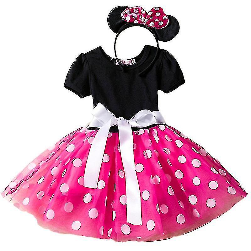 Bambini Ragazza Minnie Mouse Dress Pageant Festa di compleanno Fiocco Tutu Abiti Nuovo