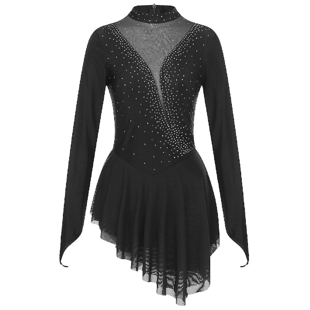 Otwoo Ginnastica Donna Leotard Balletto Lirico Danza Danza Performance Abito Glitter Abiti Abbigliamento da ballo Pattinaggio Artistico Dance Party Costumenero C Negozi Online