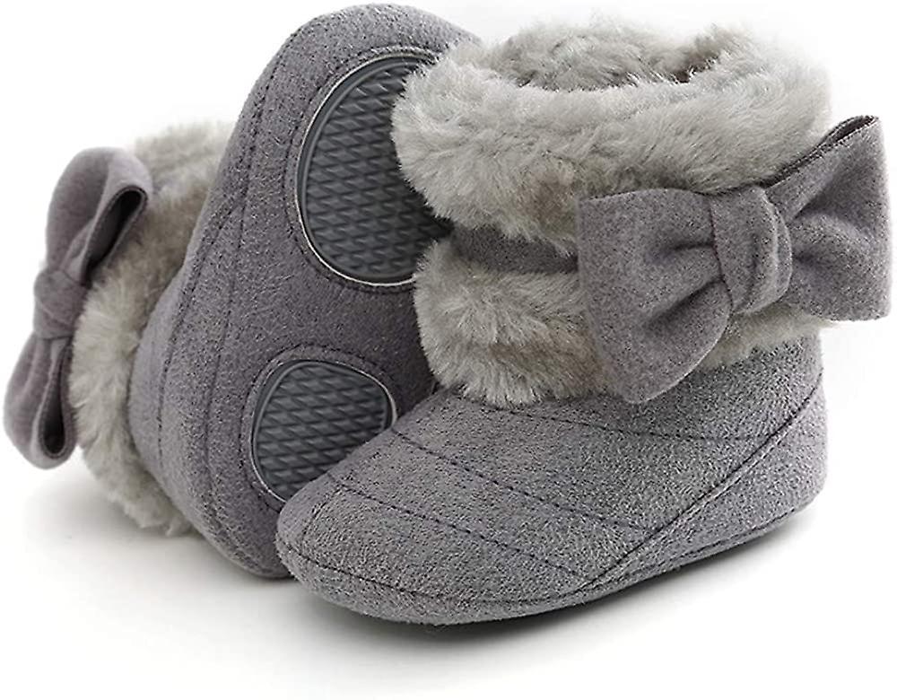 Stivaletti per neonata Stivaletti antiscivolo in pelliccia sintetica Caviglia infantile Stivali da neve Neonato bambino primo camminatore Scarpe da culla invernale 3-18 mesi Offerta Anniversario