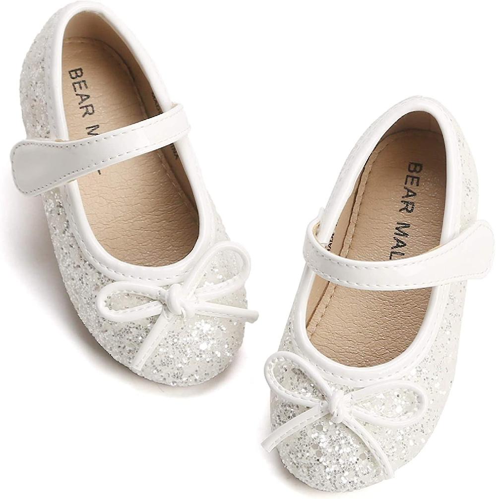 Girls Toddler Little Ballet Shoes - Flower Girls Mary Jane Flats Dress Shoes Party Wedding Grandi sconti