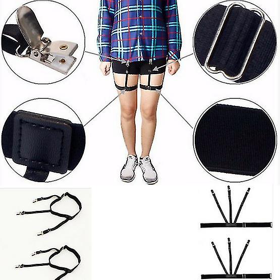 1 Pair Prevent Shirt wrinkle and slip out shirt clip Invisible Suspenders Ultimi due giorni