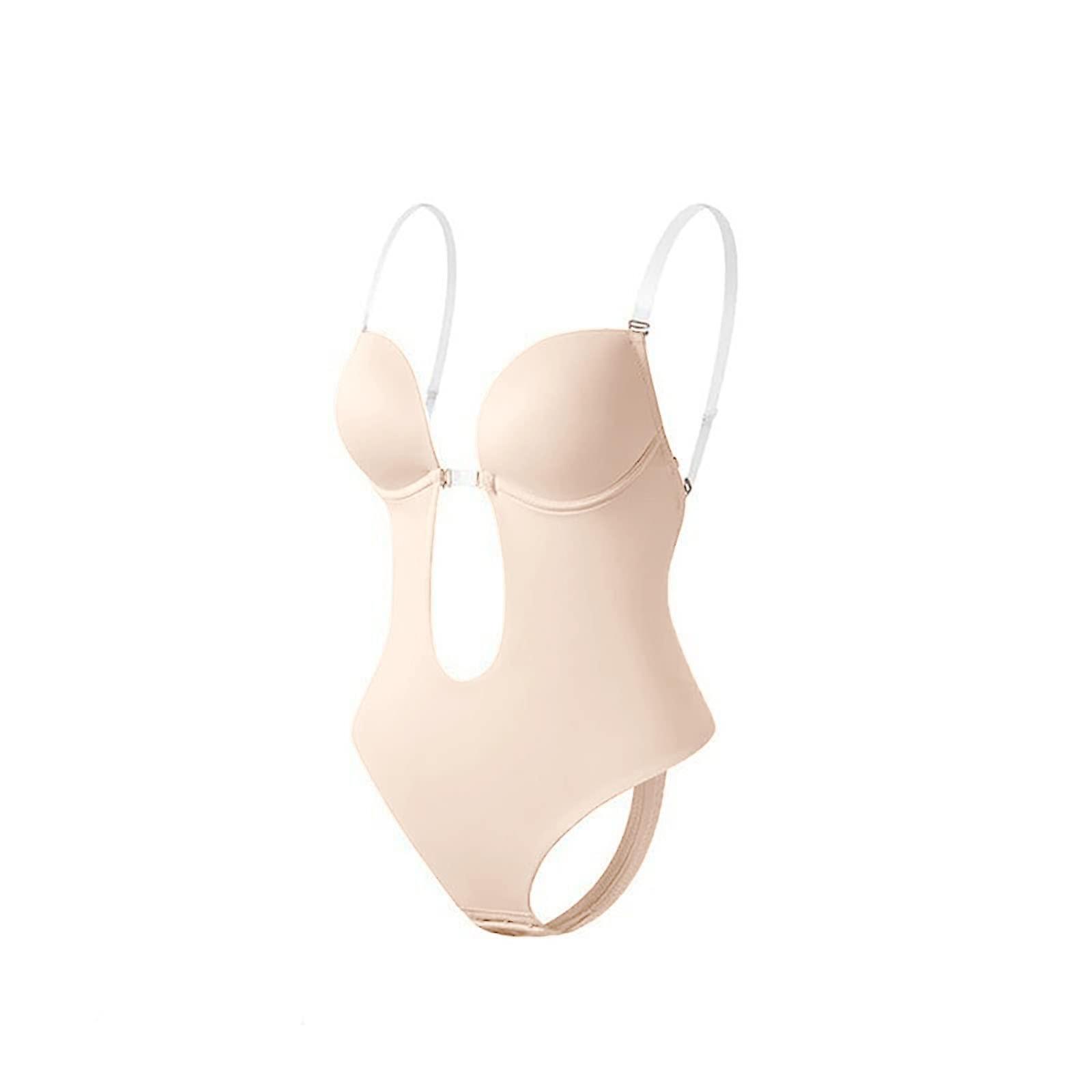 Women's Backless Shaper Bodysuit Shapewear Bra Body Shaper Deep V Neck Clear Strap TummyControl Underwear Seamless Bodysuits for Low Back Dress M Offerte speciali