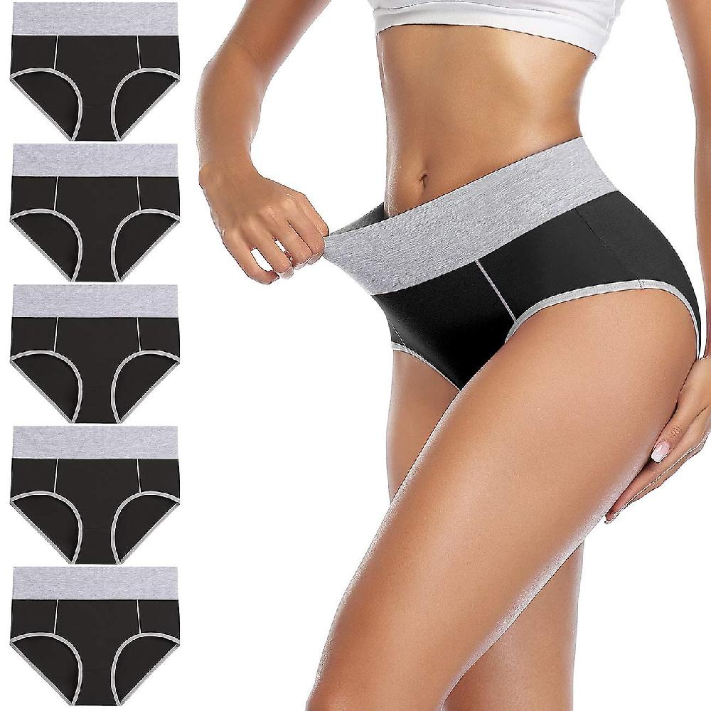 Underpants Women's Cotton Underwear Women Waist Briefs High Waist Briefs Pack Of 5 Sconti VIP