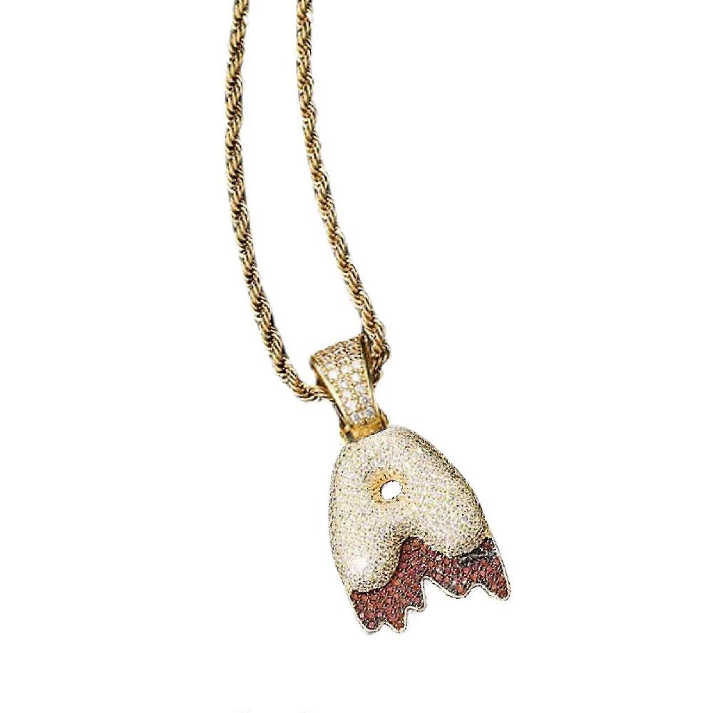 Hip Hop Necklace Bubble Letter Necklace Anniversary Twist Chain Necklace Men Party Rhinestone Pendant Necklace Charm Necklace A-Product code 43652 Officina