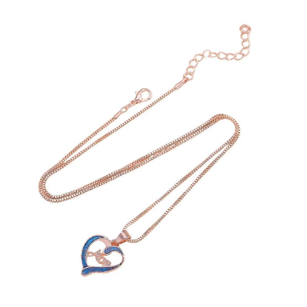 Mother's Day Necklace Women's Necklace Trendy Present Jewelry Chain Heart Pendant Necklace for Her for Party Weddings Holiday Gold Color-Model code 2 Italia