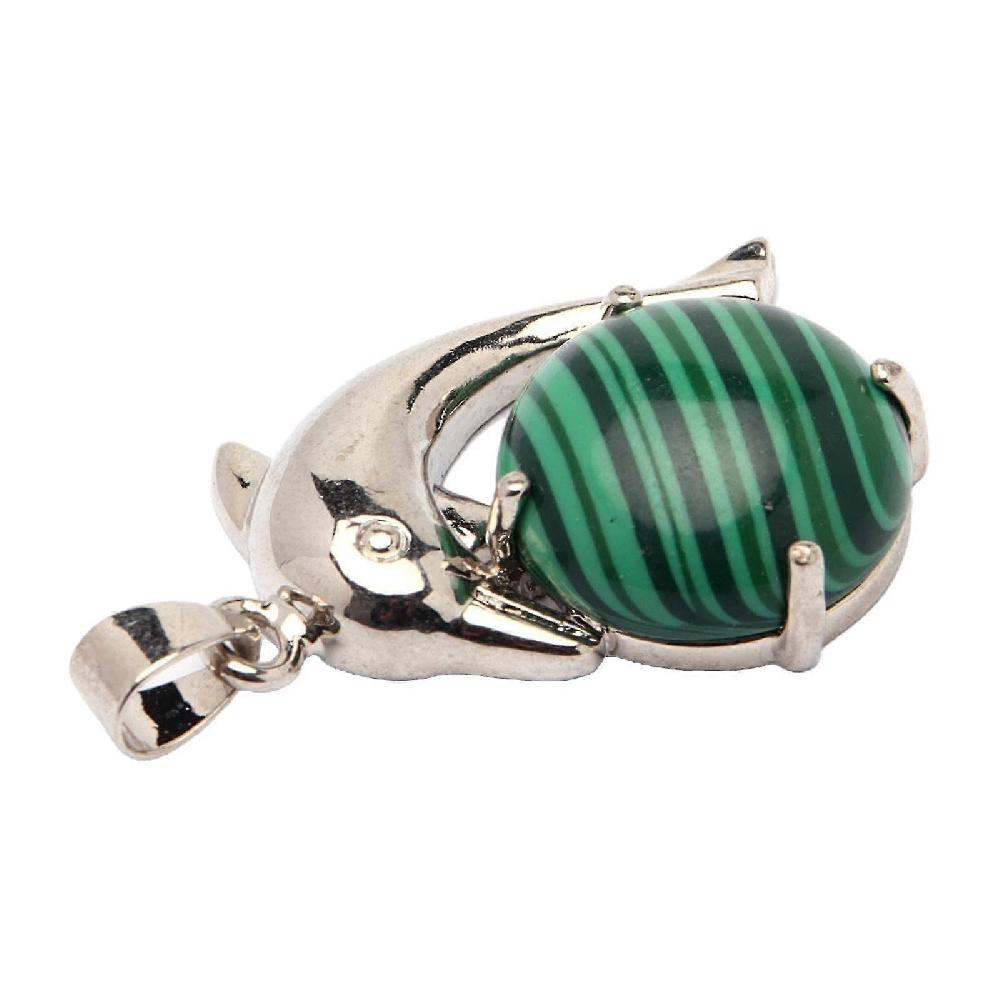 Dolphin Necklace Pendant Unique Jewelry Gifts Pendant Charm For Thanksgiving Green Model code 28985