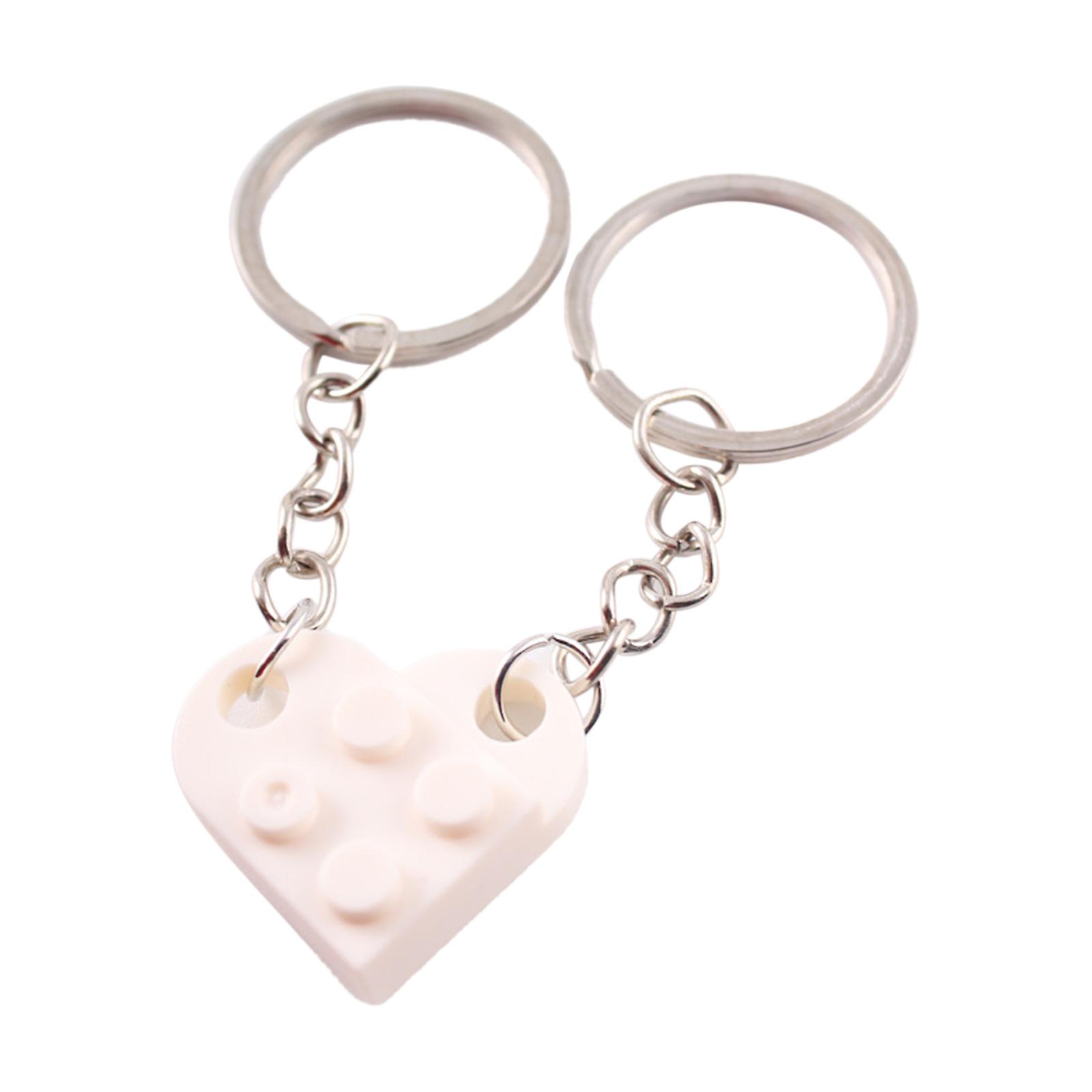 Nuovo upgrded corrispondente cuore giallo coppia regalo verde scuro bianco colorato blu rosa rosso grigio viola per fidanzato fidanzata portachiavi Negozio online di fabbrica