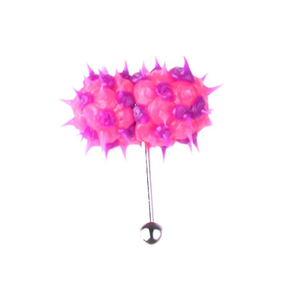 Creative Stainless Steel Vibration Tongue Rings Plated Tongue Piercing Rings Piercings Jewelry Accessories (Pink + Purple Cyber Monday