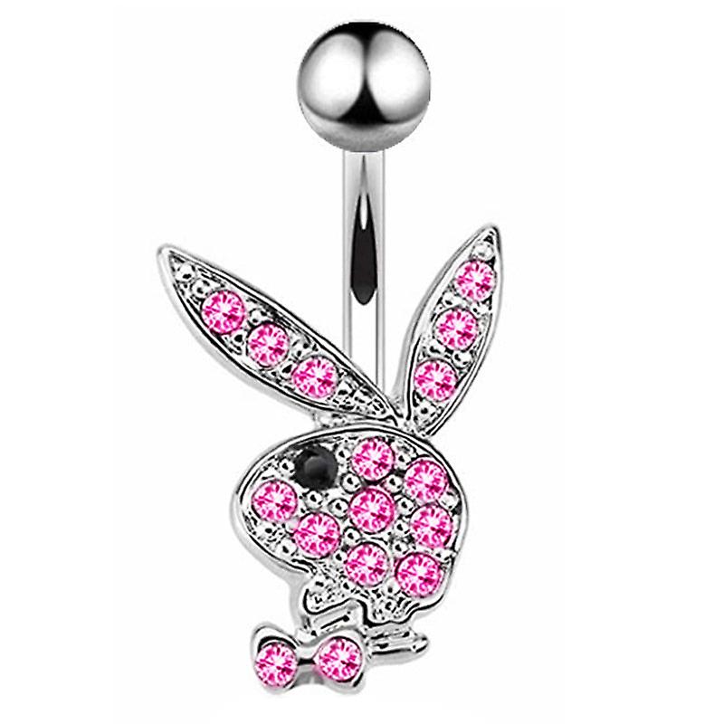 Carino coniglio volpe dangle pancia ombelico piercing bottone anello