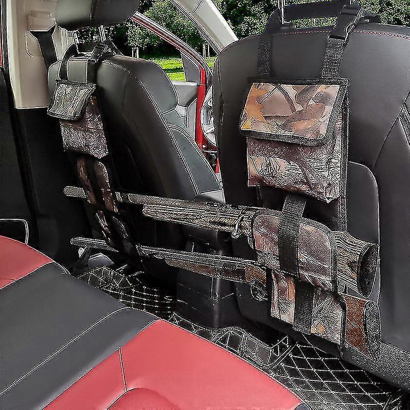 2ps per la caccia esterna Sedile posteriore pistola rack Camo Backseat Gun Sling Bag con deposito per auto Jeep Pickup Truck Suv Tote 2 long guns Outdo Negozio